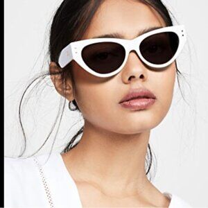 Solid & Striped + Le Specs White Cay Eye Sunglasses
